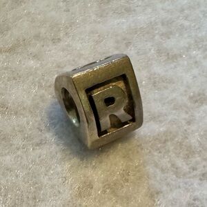 Silver Initial 'R' Charm